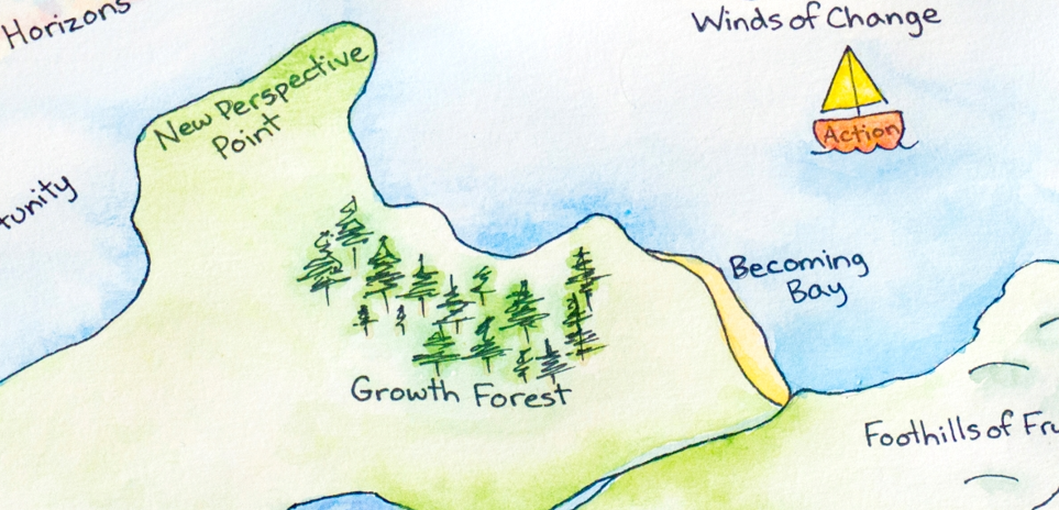 Growth and renewal for oneself A forest showing growth and new life